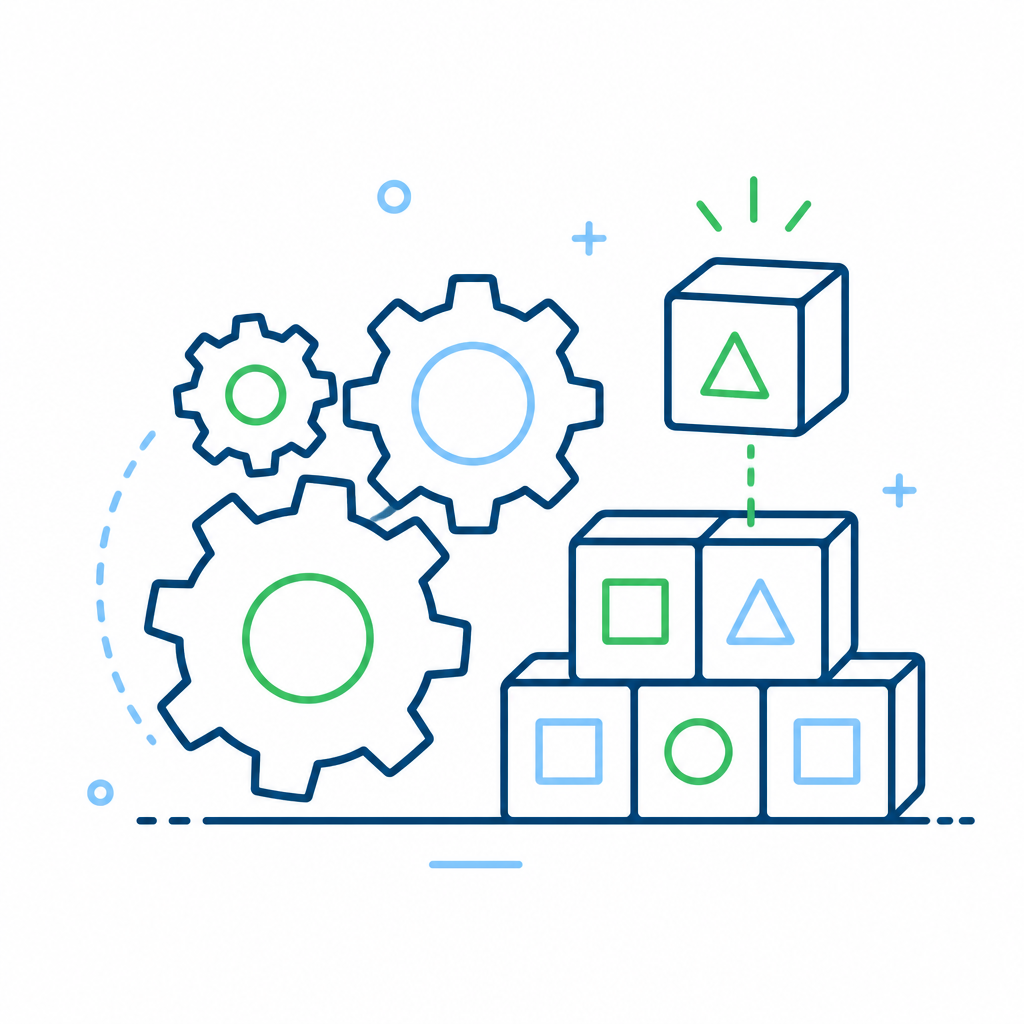 Illustration symbolizing systems and infrastructure